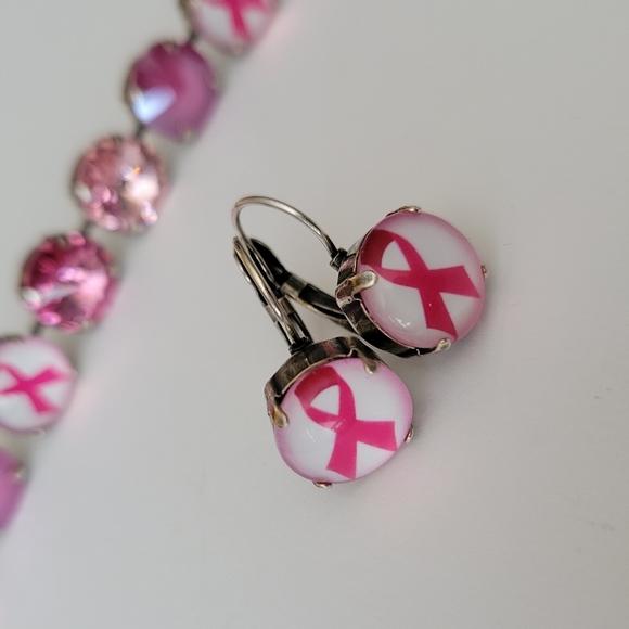 Awareness Ribbon Earrings in Antique Silver - Picture 6 of 9